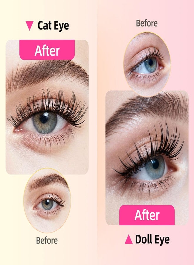 FayJoo Self-Adhesive Lashes with C Curl Natural Look, 24H Strong Hold, Press On Eyelash Clusters with Invisible Band, Reusable, No Glue/Remover Needed, Beginner Friendly, FayJoo AIRY 12 Pre Glued - Image 3